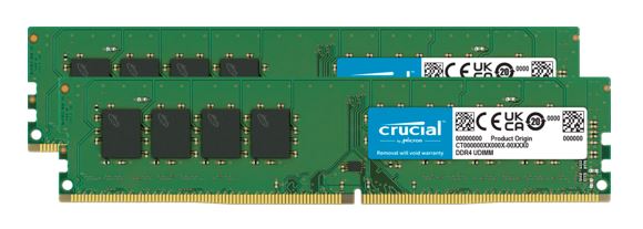 Crucial 64GB (2x32GB) DDR4 UDIMM 3200MHz CL22 1.2V Dual Ranked Desktop PC Memory RAM Crucial 64GB (2x32GB) DDR4 UDIMM 3200MHz CL22 1.2V Dual Ranked Desktop PC Memory RAM